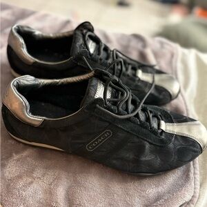 Coach woman  Black and Silver Sneakers
